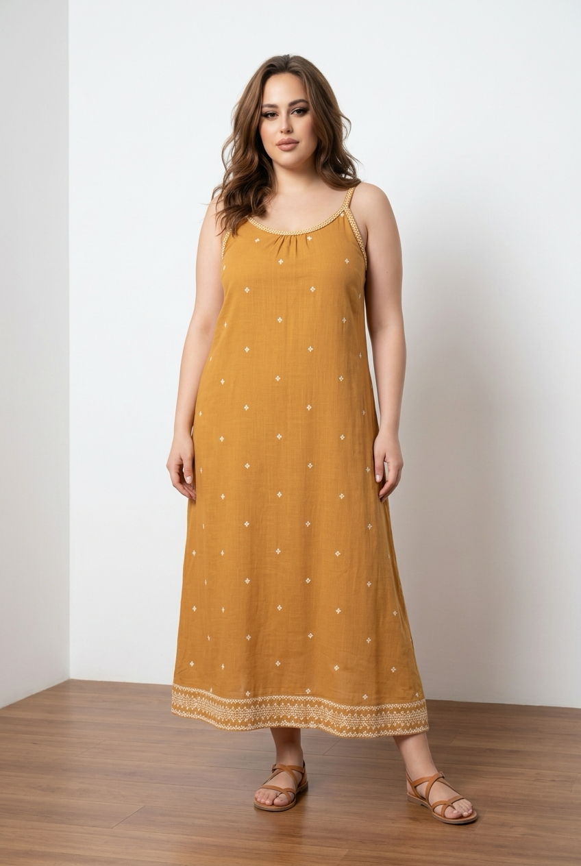Robe longue fluide imprimée