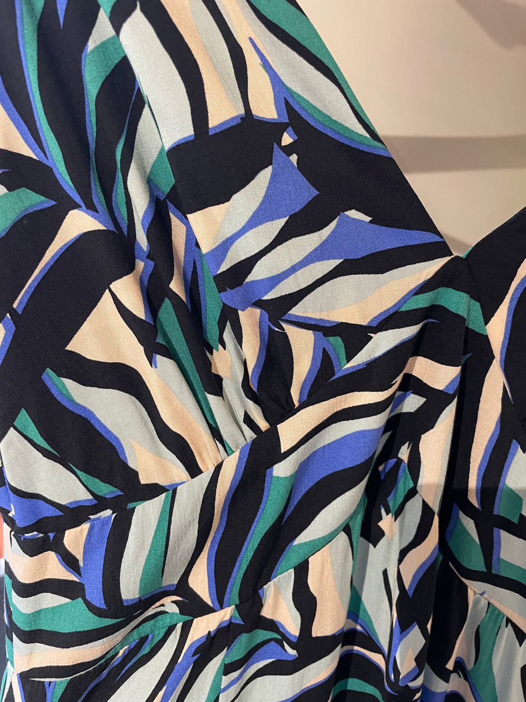 Robe longue fluide imprimé abstrait
