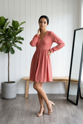 Robe fluide vieux rose doublée ✨